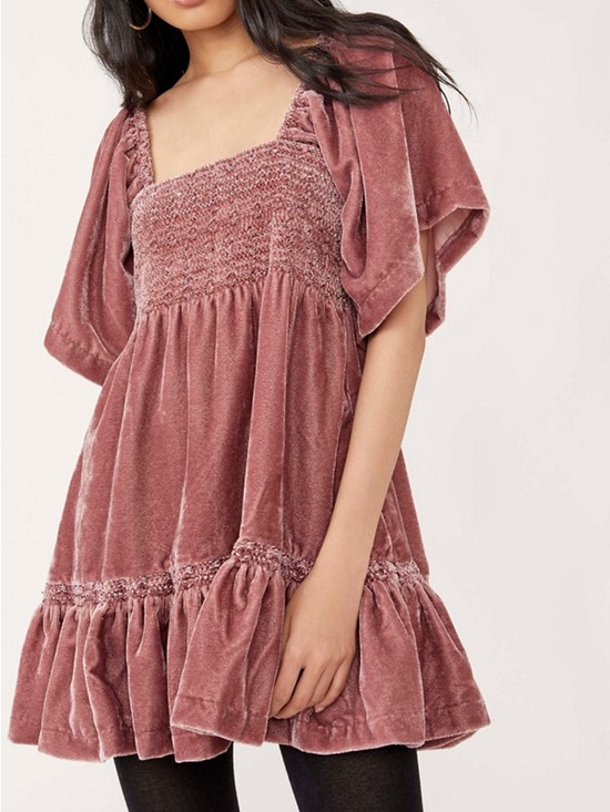 Free People Dresses & Skirts - Free People Easy to Love Velvet Dress